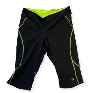 Old Navy Neon Green and Black Active Fitted Biker Shorts XXL